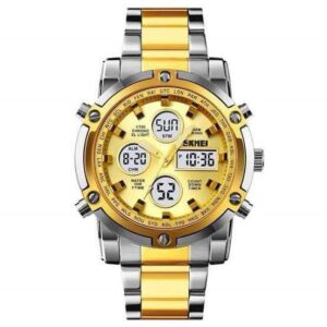 SKMEI 1389 Luxury Fashion Watch Silver Golden