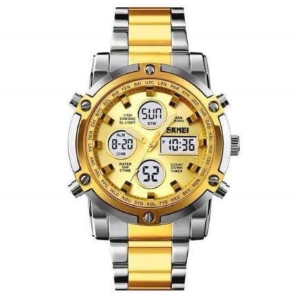 SKMEI 1389 Luxury Fashion Watch Silver Golden